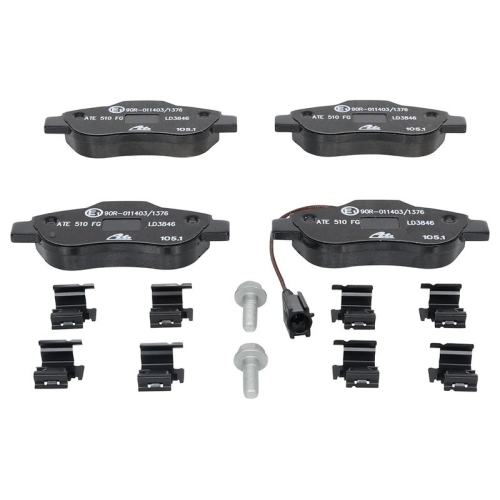 Bremsbelagsatz, Scheibenbremse ATE 13.0470-3846.2 ATE Ceramic f&uuml;r FIAT FORD