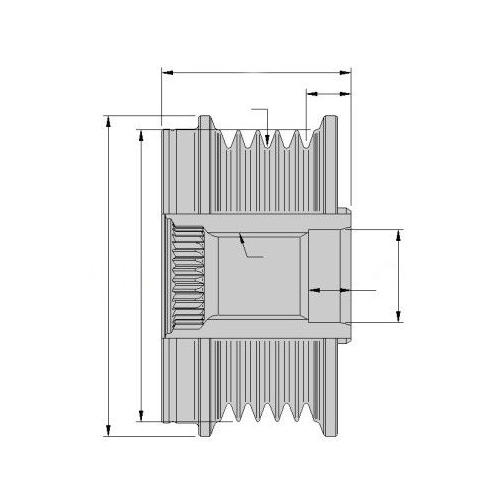 Generatorfreilauf HELLA 9XU 358 038-581 f&uuml;r MERCEDES-BENZ IKA