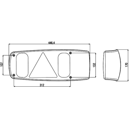 Heckleuchte HELLA 2VA 007 502-011 f&uuml;r FENDT HOBBYCAR HYMER KNAUS, links