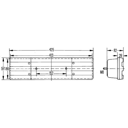 Heckleuchte HELLA 2VP 004 887-021 f&uuml;r AUW&Auml;RTER DAF MERCEDES-BENZ SCANIA DEMAG