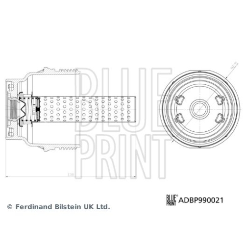 Blue Print 1x ADBP990021BP &Atilde;&ndash;lfilterdeckel