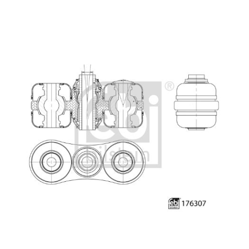 Lenker, Radaufh&auml;ngung FEBI BILSTEIN 176307 f&uuml;r OPEL VAUXHALL, Hinterachse