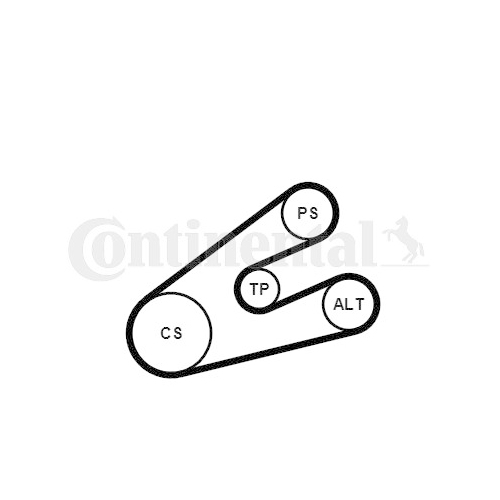 Keilrippenriemensatz CONTINENTAL CTAM 6PK1453K1