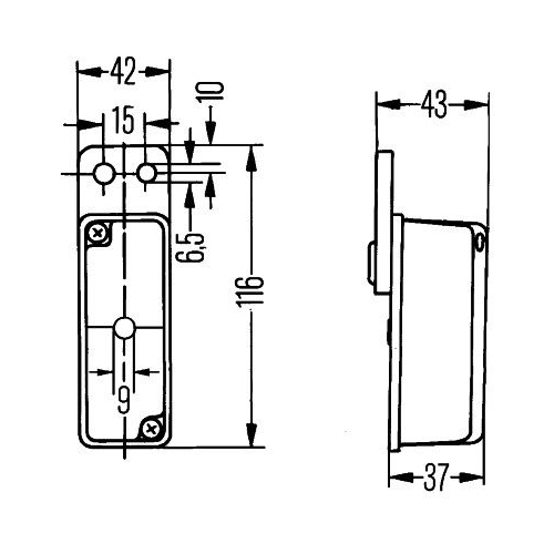 HELLA Umrissleuchte 2XS 005 020-011 f&uuml;r DAF FRUEHAUF IVECO K&Auml;SSBOHRER MAN SCANIA