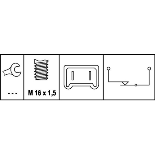 Bremslichtschalter HELLA 6DD 008 622-081 f&uuml;r MITSUBISHI OPEL RENAULT VAUXHALL