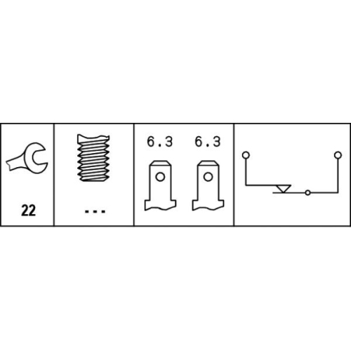 Bremslichtschalter HELLA 6DF 003 263-071 f&uuml;r OPEL ROVER VAUXHALL CHEVROLET