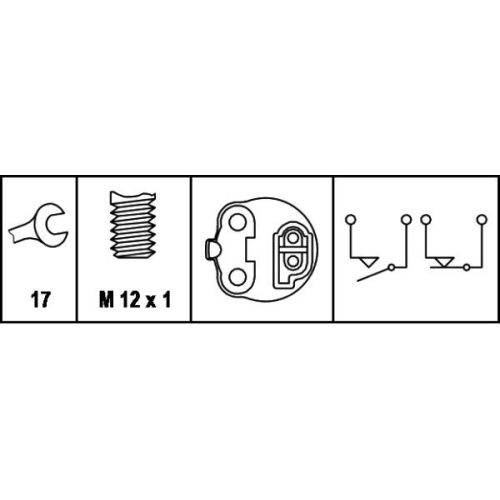 Bremslichtschalter HELLA 6DF 007 366-001 f&uuml;r EVOBUS