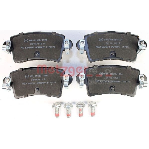 Bremsbelagsatz, Scheibenbremse METZGER 1170171 f&uuml;r NISSAN OPEL RENAULT