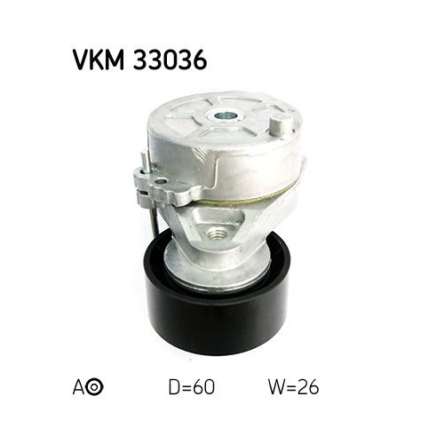 Spannrolle, Keilrippenriemen SKF VKM 33036 f&uuml;r CITRO&Euml;N PEUGEOT, links, oben