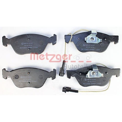 Bremsbelagsatz, Scheibenbremse METZGER 1170321 f&uuml;r ALFA ROMEO FIAT LANCIA