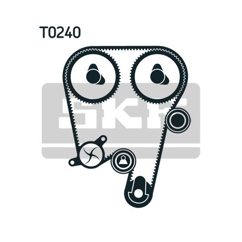 Wasserpumpe + Zahnriemensatz SKF VKMC 06605 f&uuml;r FORD RENAULT VOLVO
