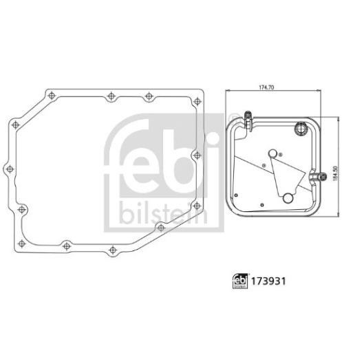 Hydraulikfiltersatz, Automatikgetriebe FEBI BILSTEIN 173931 f&uuml;r CHRYSLER DODGE