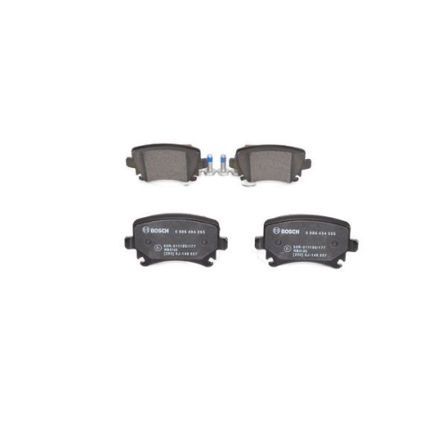 Bremsbelagsatz, Scheibenbremse BOSCH 0 986 494 595 f&uuml;r AUDI SEAT VW, Hinterachse