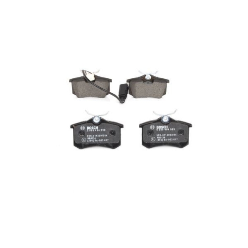 Bremsbelagsatz, Scheibenbremse BOSCH 0 986 494 599 f&uuml;r AUDI FORD SEAT SKODA VW