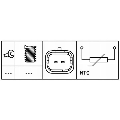 Sensor, K&uuml;hlmitteltemperatur HELLA 6PT 009 309-431 f&uuml;r FIAT LANCIA FERRARI