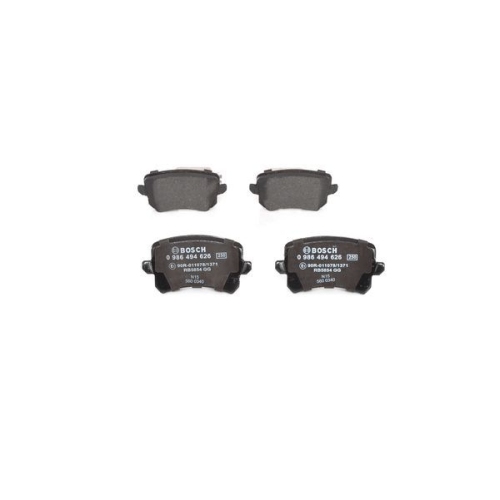 Bremsbelagsatz, Scheibenbremse BOSCH 0 986 494 626 f&uuml;r AUDI SEAT SKODA VW