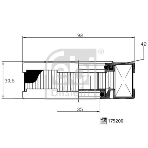 Filter, Kurbelgeh&auml;useentl&uuml;ftung FEBI BILSTEIN 175200 f&uuml;r CITRO&Euml;N FIAT IVECO