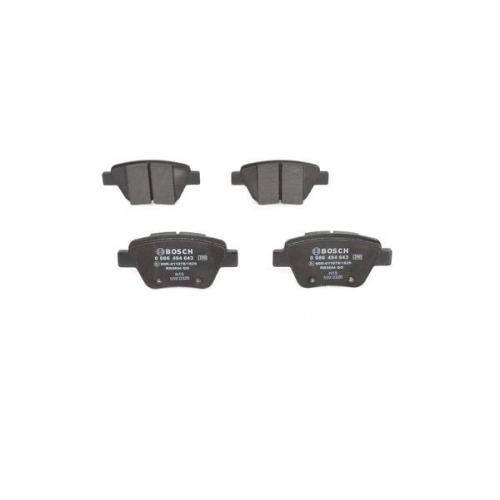 Bremsbelagsatz, Scheibenbremse BOSCH 0 986 494 643 f&uuml;r AUDI SEAT SKODA VW