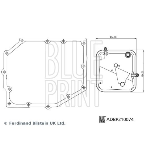 Blue Print 1x ADBP210074BP Getriebe&Atilde;&para;lfiltersatz, Automatikgetriebe