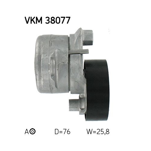 Spannrolle, Keilrippenriemen SKF VKM 38077 f&uuml;r MERCEDES-BENZ, links oben, mitte