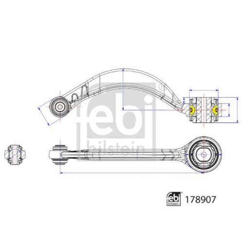 Lenker, Radaufh&auml;ngung FEBI BILSTEIN 178907 f&uuml;r JAGUAR, Vorderachse links
