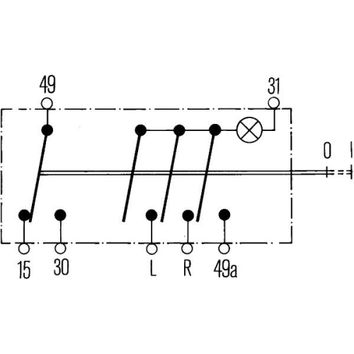 Warnblinkschalter HELLA 6HF 001 579-052 f&uuml;r ATLAS COPCO KOMATSU TEREX