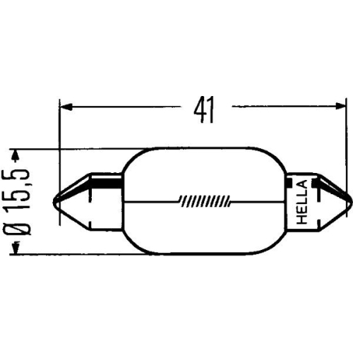 Gl&uuml;hlampe HELLA 8GM 002 091-121 STANDARD f&uuml;r AEBI AUDI BMW DAF IVECO MACK MAN VW