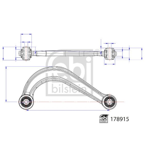 Lenker, Radaufh&auml;ngung FEBI BILSTEIN 178915 f&uuml;r MAZDA, Hinterachse links, oben