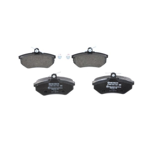 Bremsbelagsatz, Scheibenbremse BOSCH 0 986 494 726 f&uuml;r VW CHERY, Vorderachse