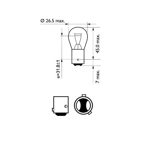Gl&uuml;hlampe PHILIPS 12594B2 f&uuml;r AEBI AUDI BMW DAF FORD MAN OPEL SEAT SKODA TOYOTA