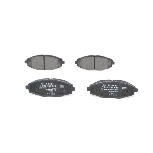 Bremsbelagsatz, Scheibenbremse BOSCH 0 986 424 512 f&uuml;r OPEL SAAB VAUXHALL DAEWOO
