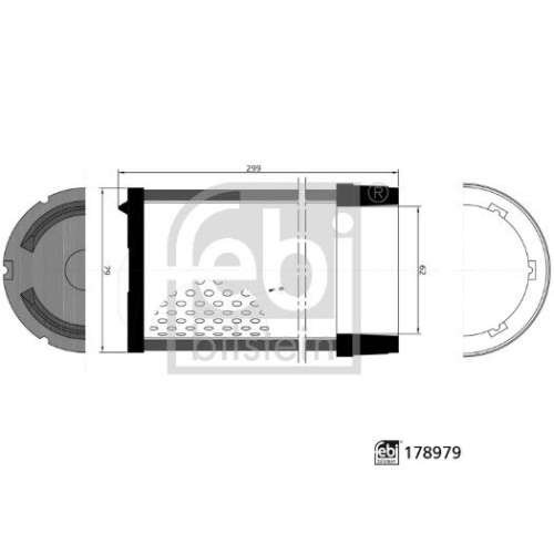 Luftfilter FEBI BILSTEIN 178979 f&uuml;r CASE IH MASSEY FERGUSON CLAAS JOHN DEERE JCB