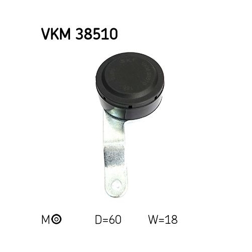 Spannrolle, Keilrippenriemen SKF VKM 38510 f&uuml;r SMART, links