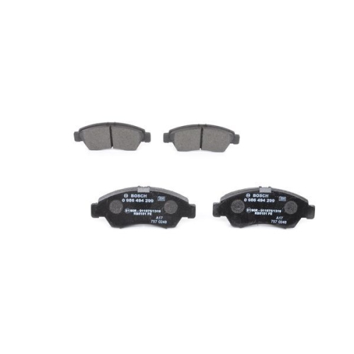 Bremsbelagsatz, Scheibenbremse BOSCH 0 986 494 299 f&uuml;r HONDA, Vorderachse