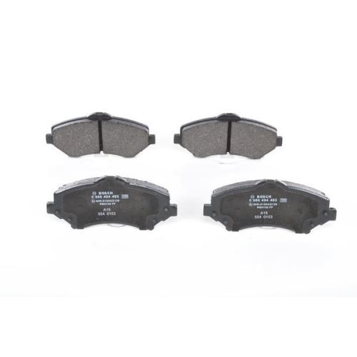 Bremsbelagsatz, Scheibenbremse BOSCH 0 986 494 493 f&uuml;r ALFA ROMEO CHRYSLER FIAT