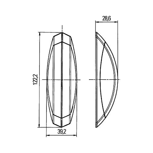 Umrissleuchte HELLA 2XS 008 479-001 f&uuml;r FENDT HYMER KNAUS, links