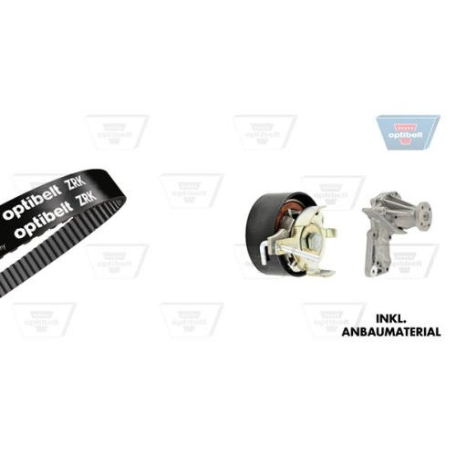 Wasserpumpe + Zahnriemensatz OPTIBELT KT 1446 W1 Optibelt-WAPU-KIT f&uuml;r FORD