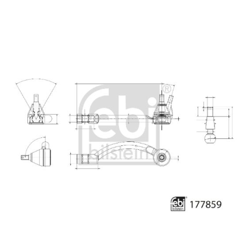 Spurstangenkopf FEBI BILSTEIN 177859 f&uuml;r BMW MINI, Vorderachse links