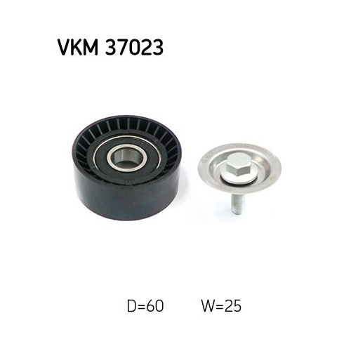 Umlenk-/F&uuml;hrungsrolle, Keilrippenriemen SKF VKM 37023 f&uuml;r MERCEDES-BENZ, unten