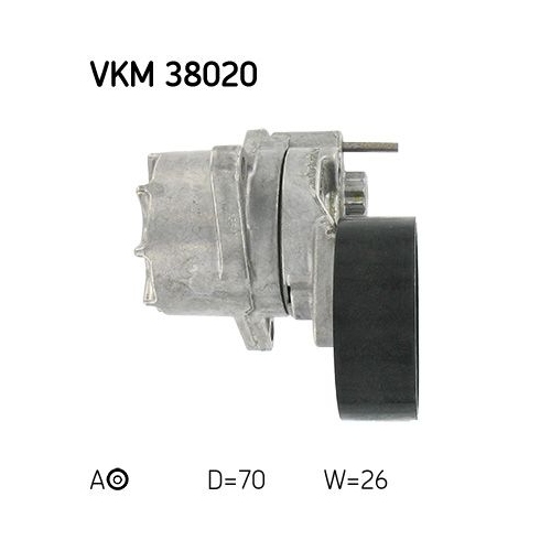 Spannrolle, Keilrippenriemen SKF VKM 38020 f&uuml;r CHRYSLER MERCEDES-BENZ JEEP
