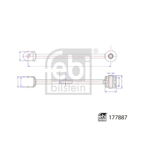 Lenker, Radaufh&auml;ngung FEBI BILSTEIN 177887 f&uuml;r NISSAN, Hinterachse links, au&szlig;en