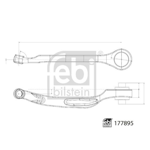Lenker, Radaufh&auml;ngung FEBI BILSTEIN 177895 f&uuml;r MERCEDES-BENZ, Vorderachse links