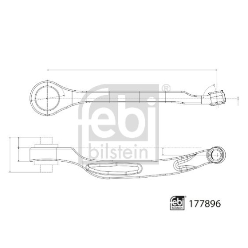 Lenker, Radaufh&auml;ngung FEBI BILSTEIN 177896 f&uuml;r MERCEDES-BENZ, Vorderachse rechts