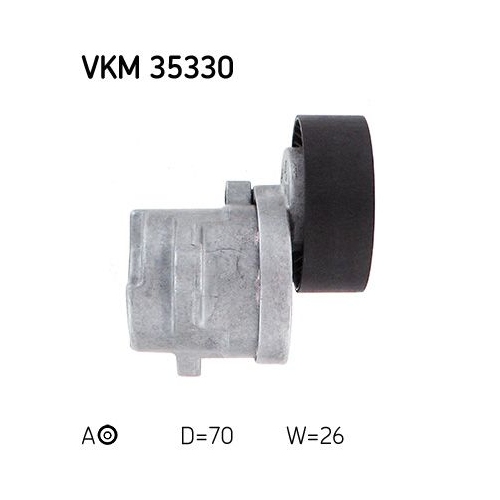 Spannrolle, Keilrippenriemen SKF VKM 35330 f&uuml;r OPEL VAUXHALL CHEVROLET, mitte