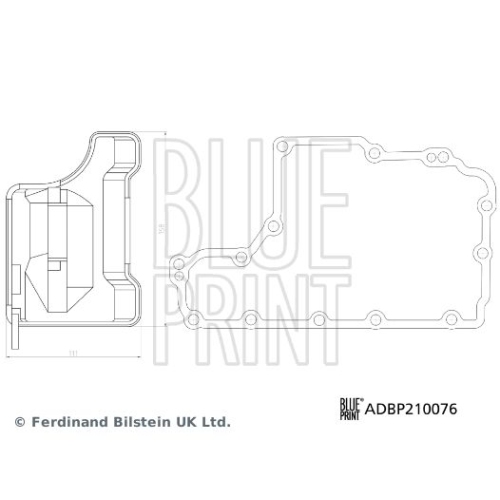 Blue Print 1x ADBP210076BP Getriebe&Atilde;&para;lfiltersatz, Automatikgetriebe