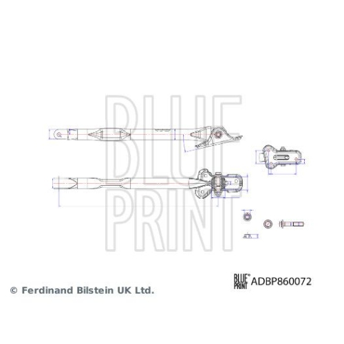 Blue Print 1x ADBP860072BP Querlenker mit Lager und Anbaumaterial