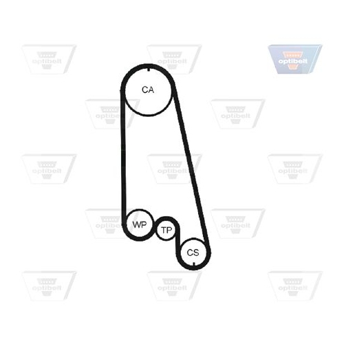 Zahnriemensatz OPTIBELT KT 1002 Optibelt-ZRK KIT f&uuml;r OPEL GENERAL MOTORS
