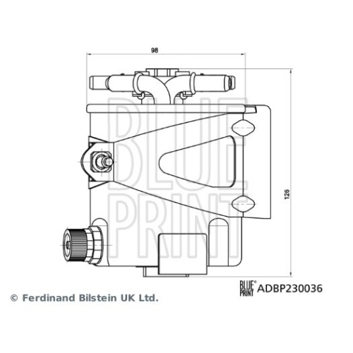 Blue Print 1x ADBP230036BP Kraftstofffilter mit Ventil
