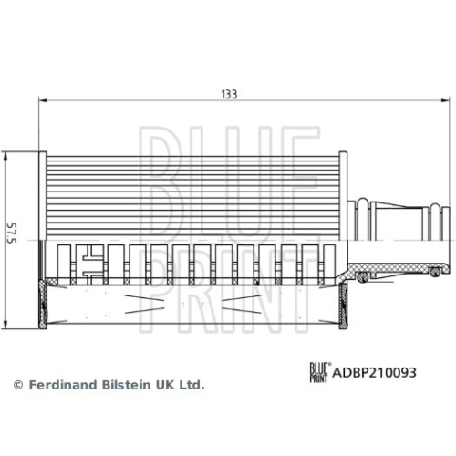 Blue Print 1x ADBP210093BP &Atilde;&ndash;lfilter mit Dichtring