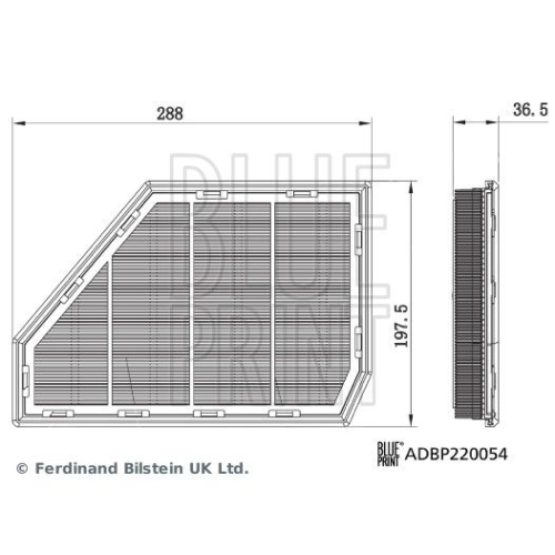 Blue Print 1x ADBP220054BP Luftfilter